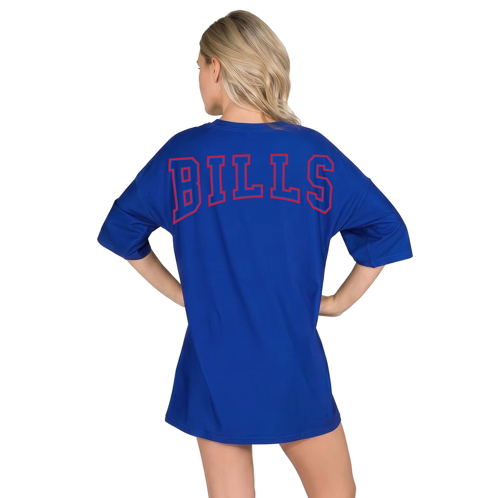 buffalo bills jersey dress Women's Concepts Sport Royal Mosaic Knit Nightdress visionet_split