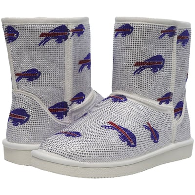  Buffalo Bills FABGATING by Cuce Women's Logo Pull on Ankle Boots - White