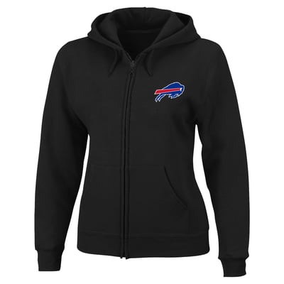 Buffalo Bills Fanatics Women's Plus Size Full-Zip Hooded Sweatshirt - Black
