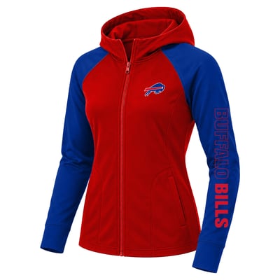 Buffalo Bills Fanatics Women's Plus Size Cornerback Blitz Full-Zip Hoodie - Red
