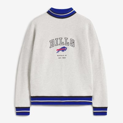  Buffalo Bills Off Season x NFL Women's Mock Neck Sweatshirt - Heather Gray