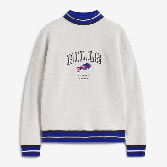  Buffalo Bills Off Season x NFL Women's Mock Neck Sweatshirt - Heather Gray
