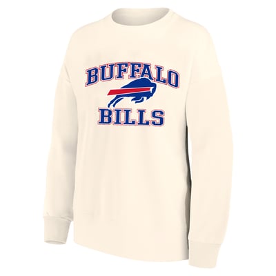 Buffalo Bills Mitchell & Ness Women's Heart & Soul Plus Size Sweatshirt - Cream