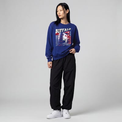  Buffalo Bills Mitchell & Ness Women's Street Graphic Crewneck Sweatshirt - Royal