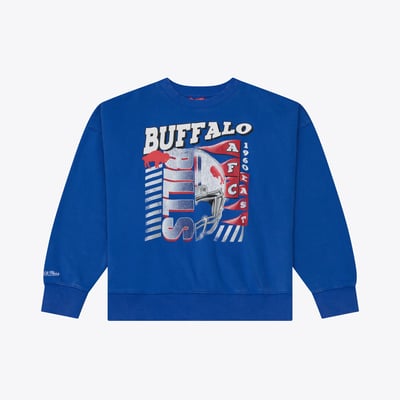  Buffalo Bills Mitchell & Ness Women's Street Graphic Crewneck Sweatshirt - Royal