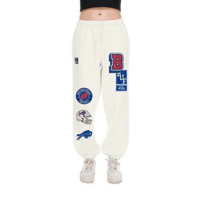  Buffalo Bills New Era Women's Academic Sweatpants - Cream