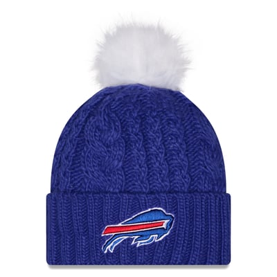 Buffalo Bills New Era Women's Single Knit Hat with Pom - Royal