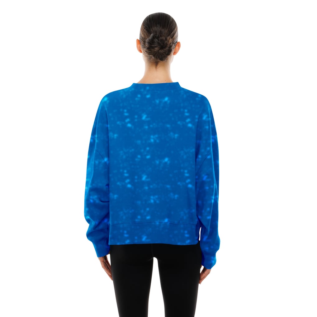  Buffalo Bills New Era Women's Throwback Oversized Boxy Sweatshirt - Royal