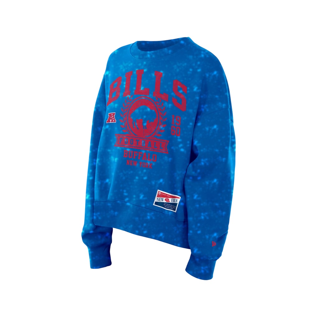 Buffalo Bills New Era Women's Throwback Oversized Boxy Sweatshirt - Royal