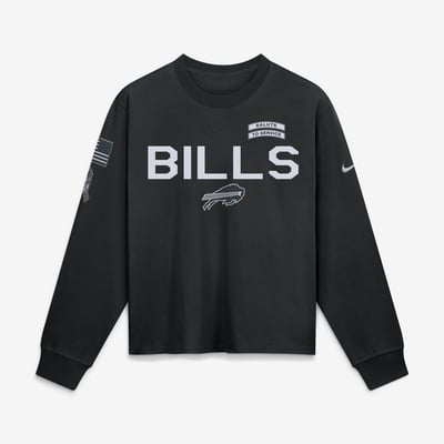  Buffalo Bills Nike Women's 2026 Salute to Service Sideline Long Sleeve T-Shirt - Black
