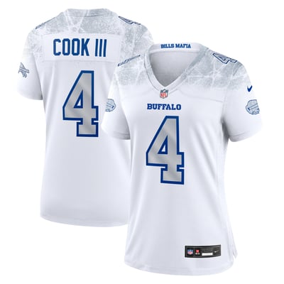 James Cook III Buffalo Bills Nike Women's Rivalries Collection Game Jersey - White