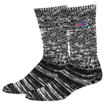  Buffalo Bills PRO Compression Women's Slouchy Slub Textured Boyfriend Socks - Black