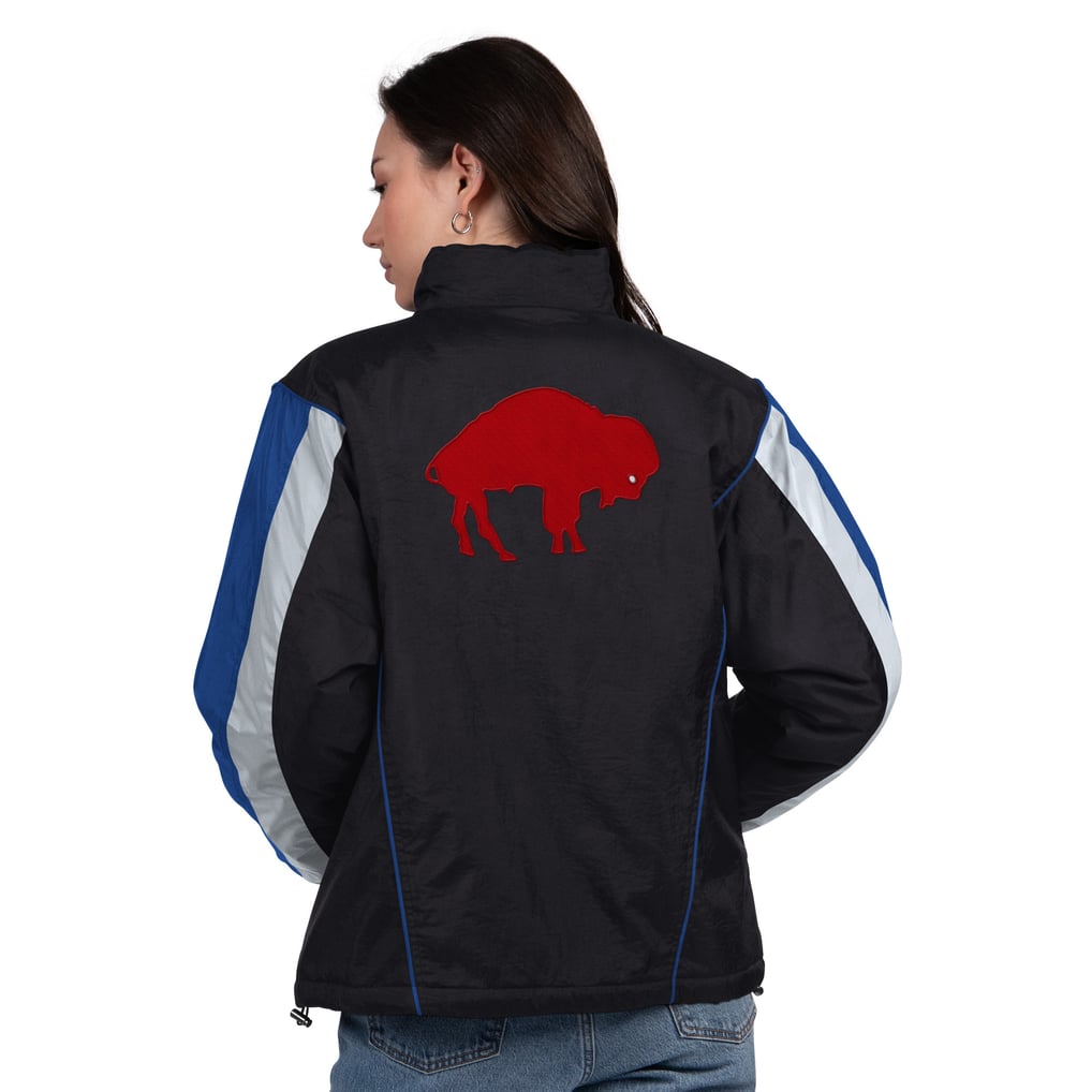 Buffalo Bills Starter Women's Thursday Night Gridiron Half-Zip Jacket - Black/Royal
