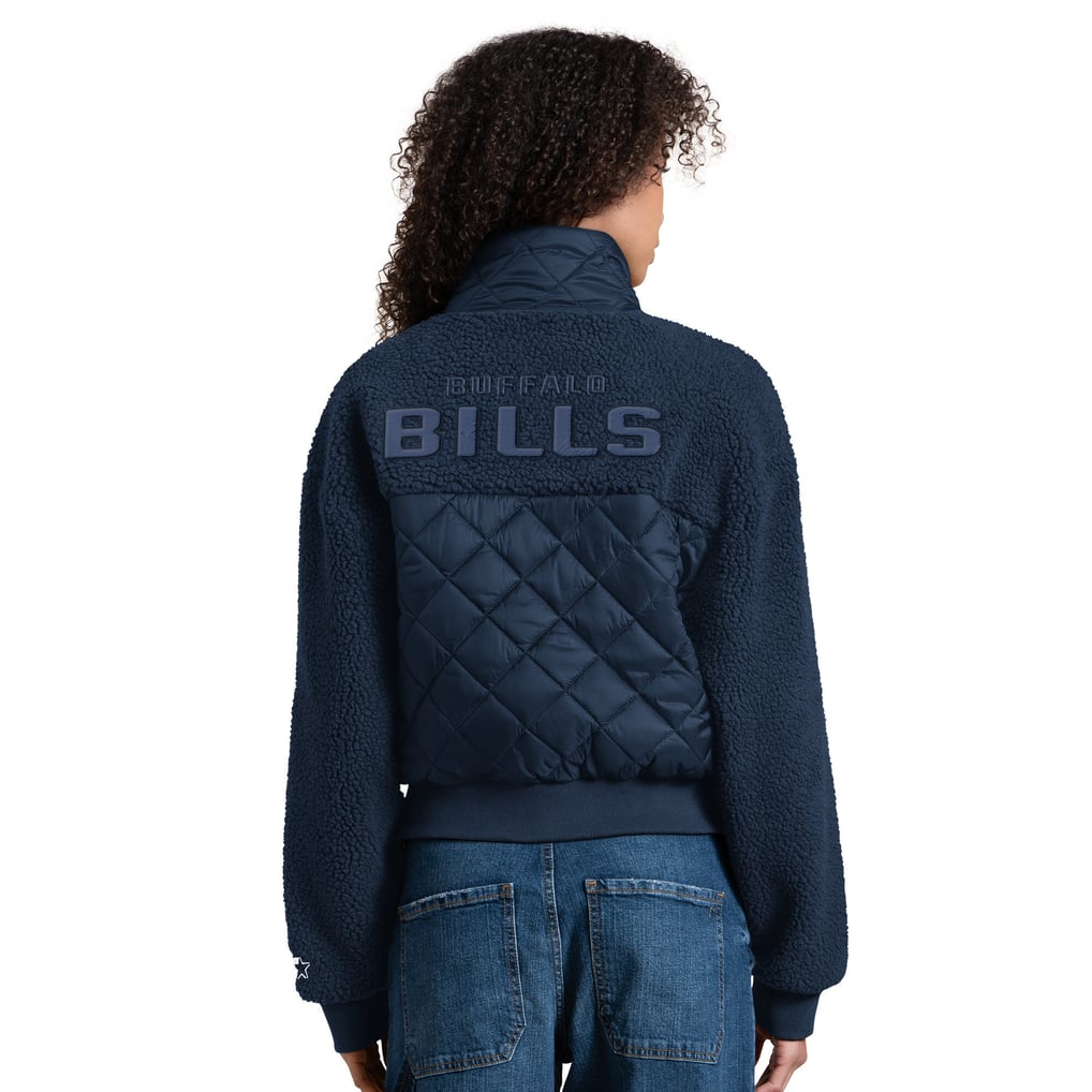 Women's Buffalo Bills Starter Navy Journeyman Sherpa Full-Zip Jacket