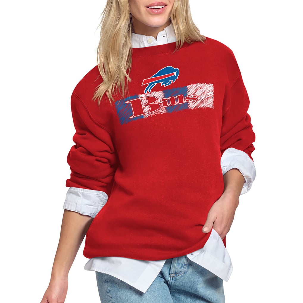 Women's Buffalo Bills Starter Red Color Shading Team Logo Fleece Sweatshirt