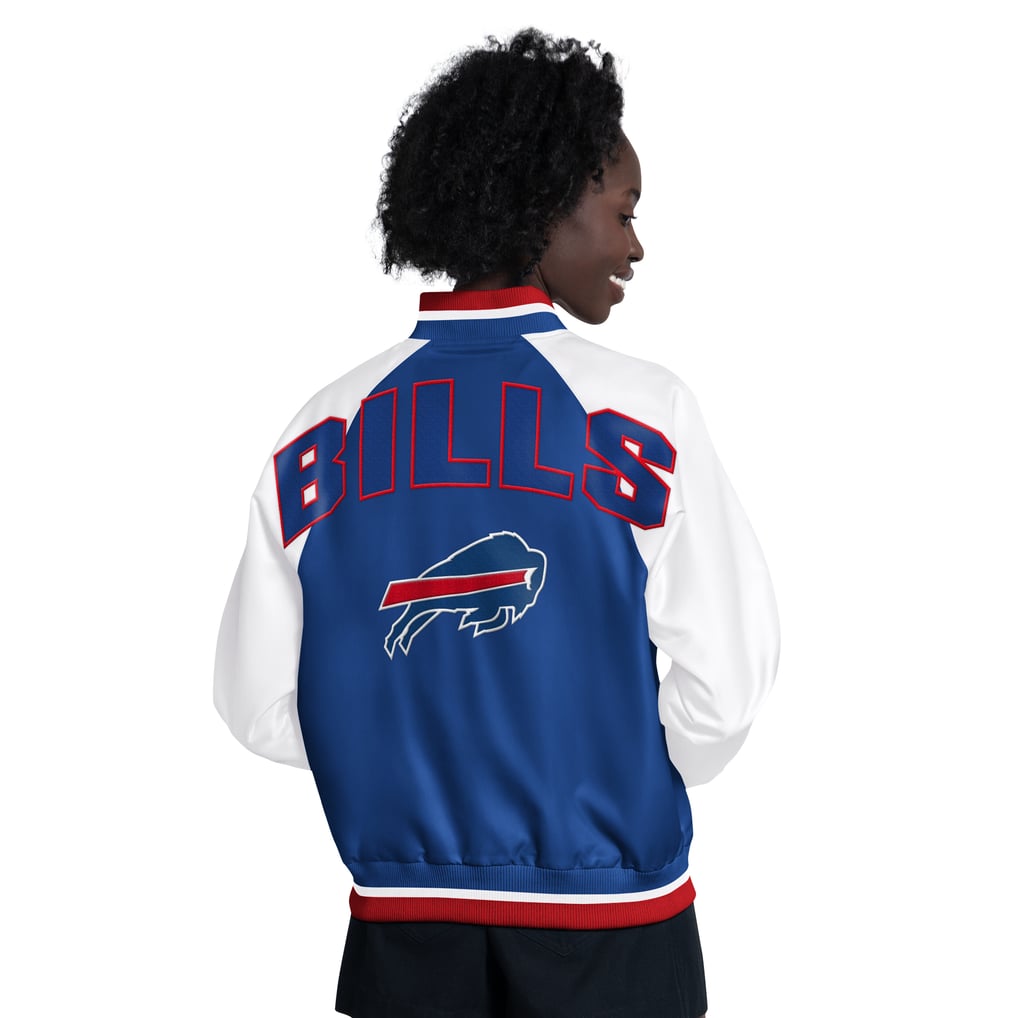  Buffalo Bills Starter Women's Raglan Blitz Full-Snap Varsity Jacket - Royal/White