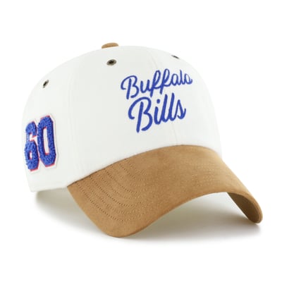 Buffalo Bills Stoney Clover Lane x '47 Women's Cursive Clean Up Adjustable Hat - Cream/Tan