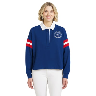  Buffalo Bills WEAR by Erin Andrews Women's Rugby Long Sleeve T-Shirt - Royal