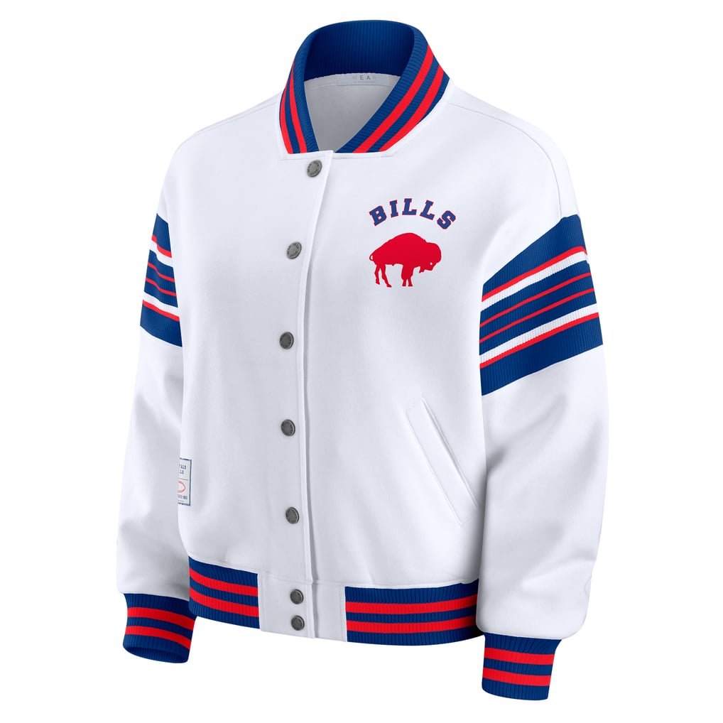 Women's Buffalo Bills WEAR by Erin Andrews White Plus Size Full-Snap ...