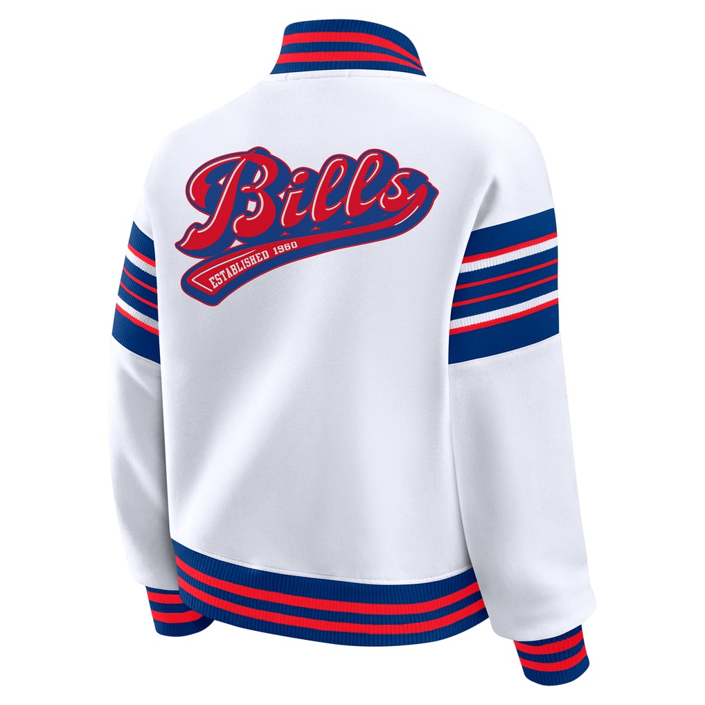 Women's Buffalo Bills WEAR by Erin Andrews White Plus Size Full-Snap ...