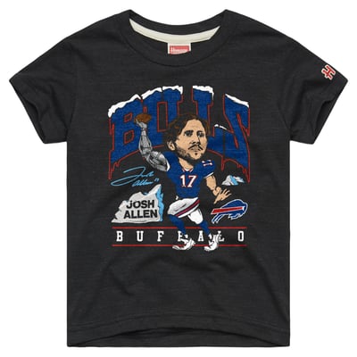 Josh Allen Buffalo Bills Homage Youth Caricature T-Shirt - Charcoal