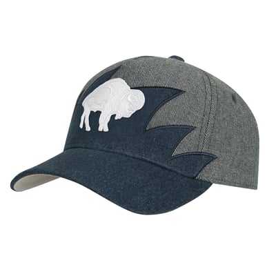 Buffalo Bills Mitchell & Ness Youth Sharktooth Pro Pinch Snapback Hat - Denim
