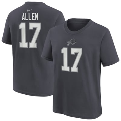 Josh Allen Buffalo Bills Nike Youth Name & Number T-Shirt - Anthracite
