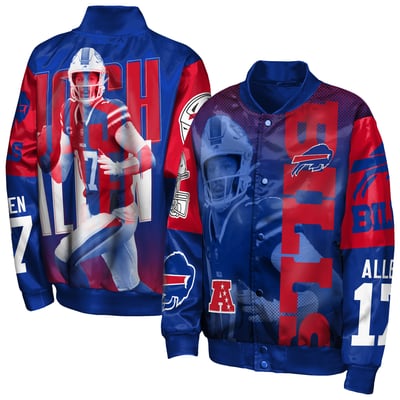 Josh Allen Buffalo Bills Outerstuff Youth Legendary Full-Snap Satin Jacket - Royal