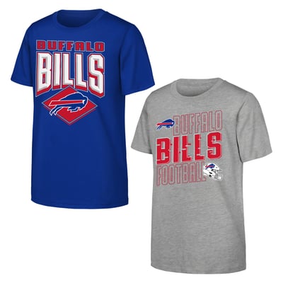 Buffalo Bills Outerstuff Youth Trench Kings 2-Pack T-Shirt Set - Royal/Gray