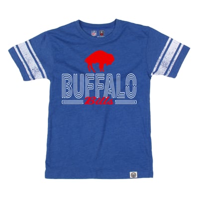 Buffalo Bills Wes & Willy Youth Football Jersey T-Shirt - Royal