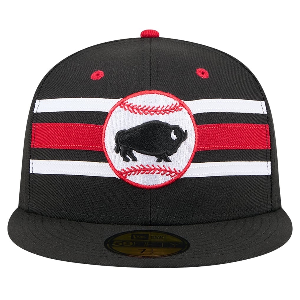 Men's Buffalo Bisons New Era Black Theme Night Hockey 59FIFTY Fitted Hat