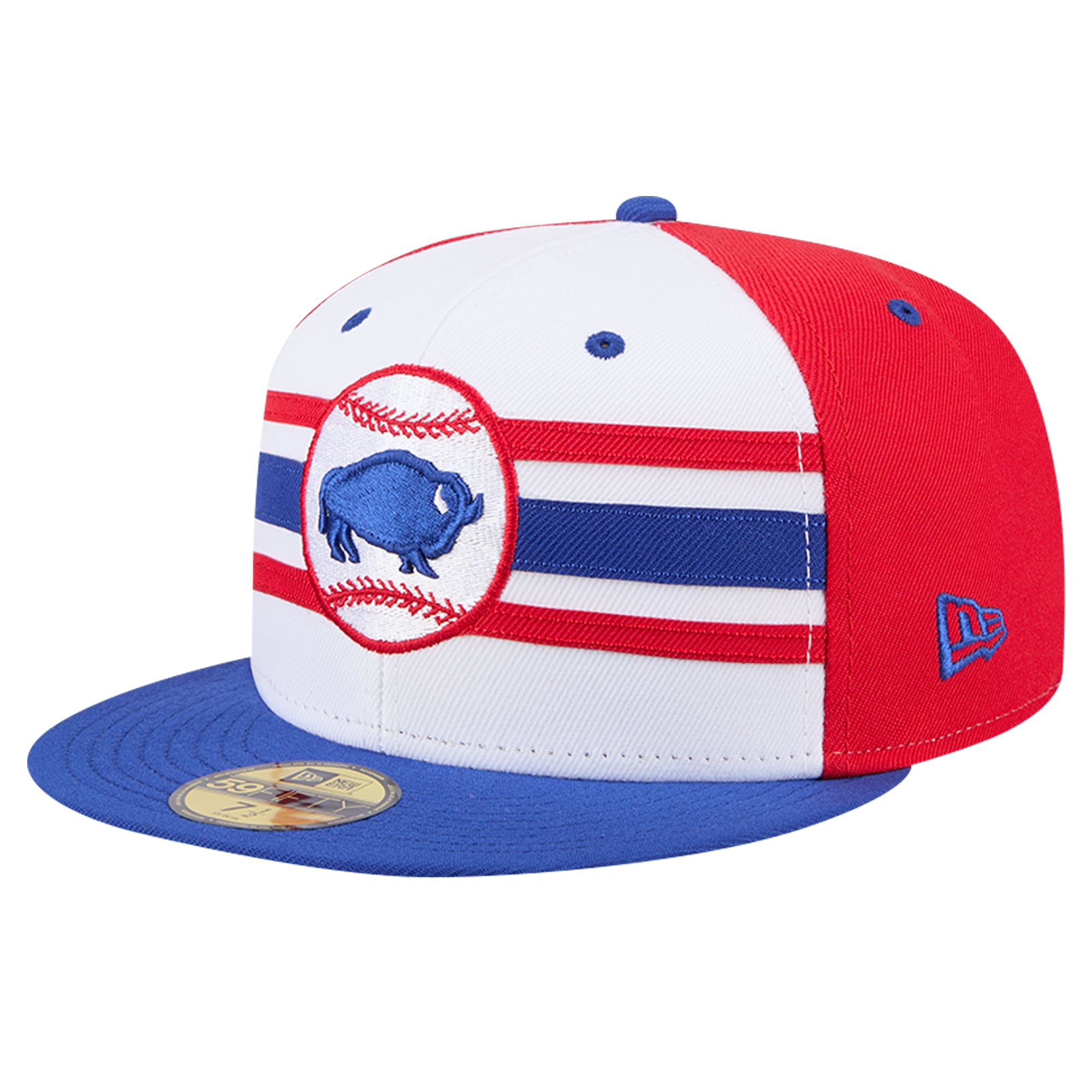 Men's Buffalo Bisons New Era White/Red Theme Night Football 59FIFTY ...