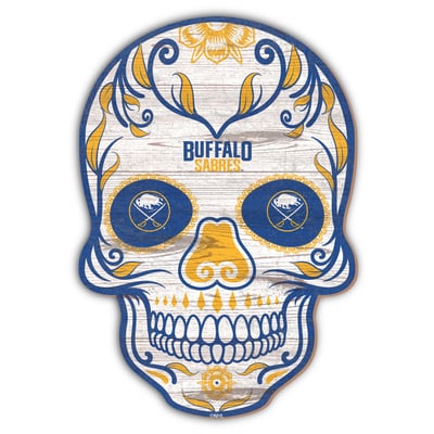 Buffalo Sabres 12'' Sugar Skull Sign