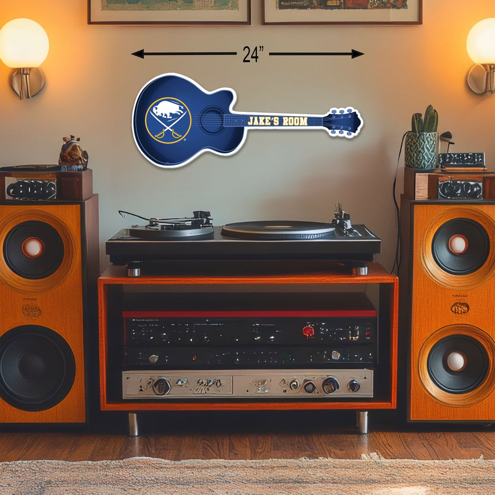 Buffalo Sabres 24" Customizable Guitar Sign