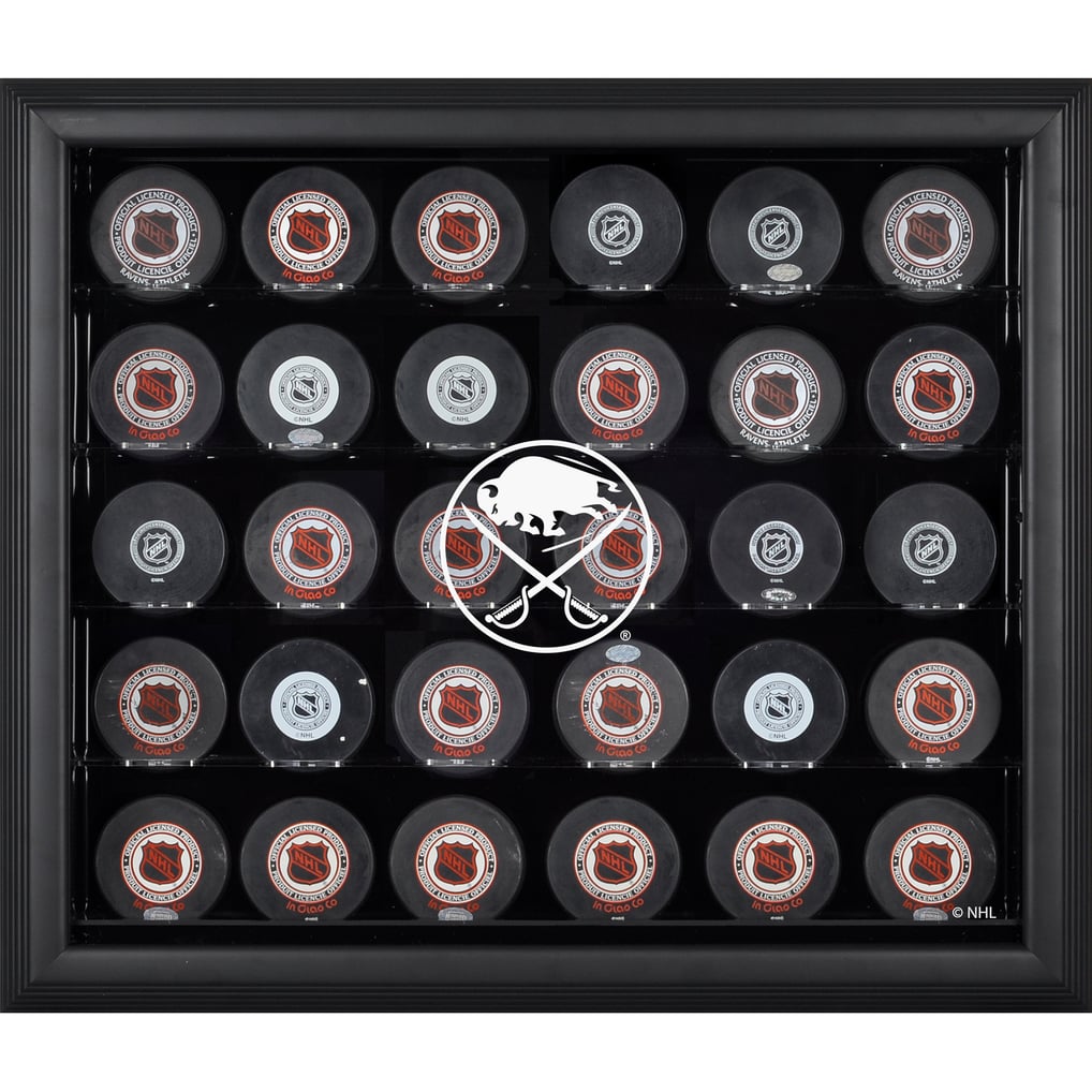 Buffalo Sabres Fanatics Authentic Black Framed (2020-Present) 30-Puck Display Case