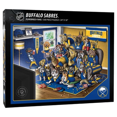 Buffalo Sabres Purebred Fans 18" x 24" A Real Nailbiter 500-Piece Puzzle