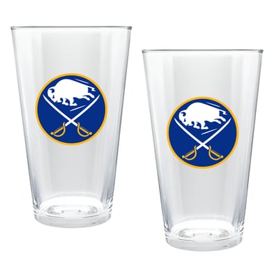 Buffalo Sabres Two-Piece 16oz. Double Play Pint Glass Set