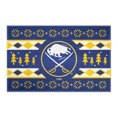 Buffalo Sabres Logo Brands 19" x 30" Holiday Sweater Starter Mat