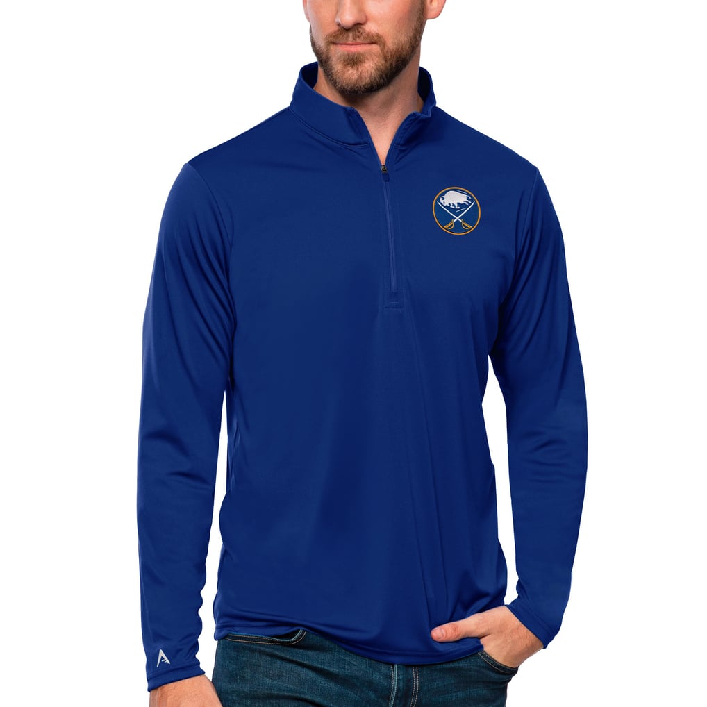 Buffalo Sabres Antigua Tribute Quarter-Zip Pullover Top - Royal