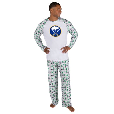 Buffalo Sabres Concepts Sport Frostbite Holiday Pajama Set - White
