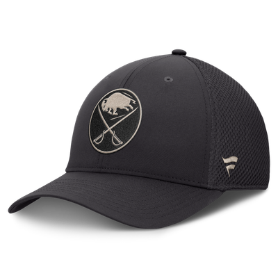 Buffalo Sabres Fanatics Authentic Pro Road Meshback Stretch Hat - Charcoal