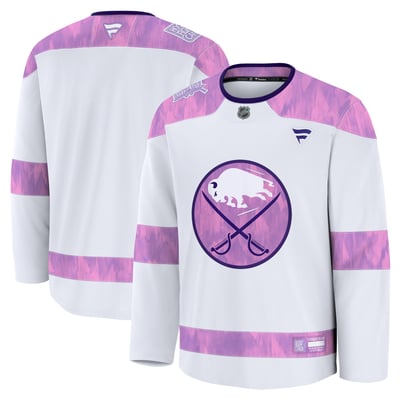  Buffalo Sabres Fanatics Hockey Fights Cancer Practice Jersey - White