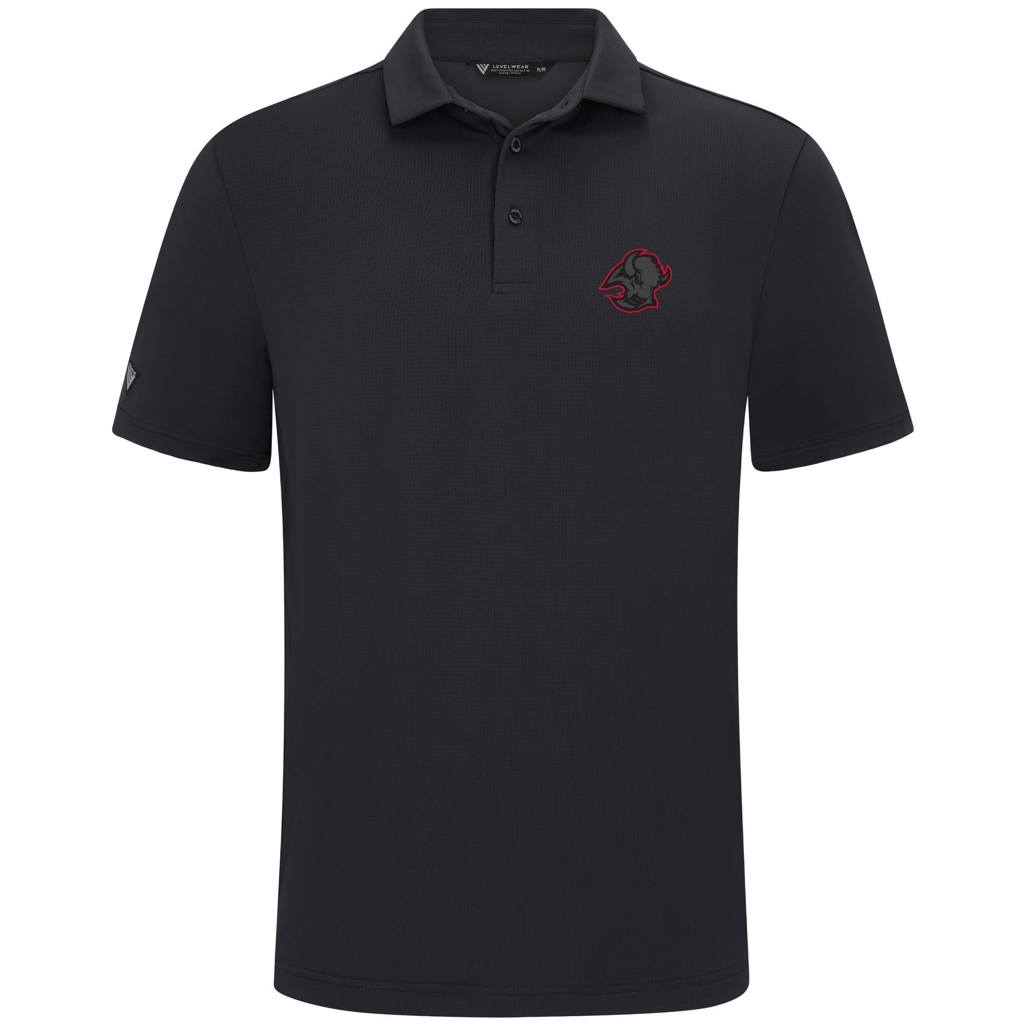 Men's Buffalo Sabres Levelwear Black Night Burst Versa Polo