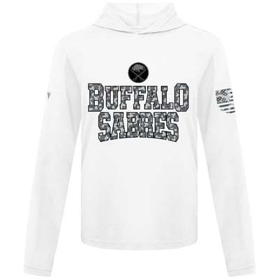 Buffalo Sabres Levelwear Anthem Camo Long Sleeve Hooded T-Shirt - White