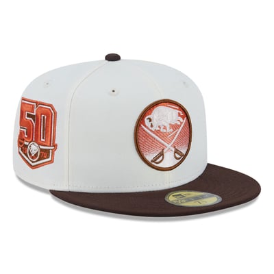 Buffalo Sabres New Era Pumpkin Spice 59FIFTY Fitted Hat - Cream