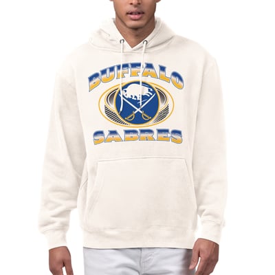  Buffalo Sabres Starter Face Off Fleece Hoodie - Cream