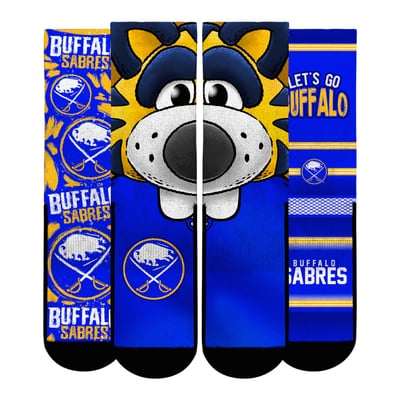  Buffalo Sabres Rock Em Unisex Fan Favorites Three-Pack Crew Socks Set - Blue