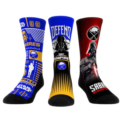  Buffalo Sabres Rock Em Unisex Star Wars Three-Pack Crew Socks Set - Blue