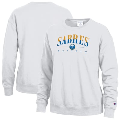 Buffalo Sabres Champion Women's  Split Color Text Sweatshirt - White
