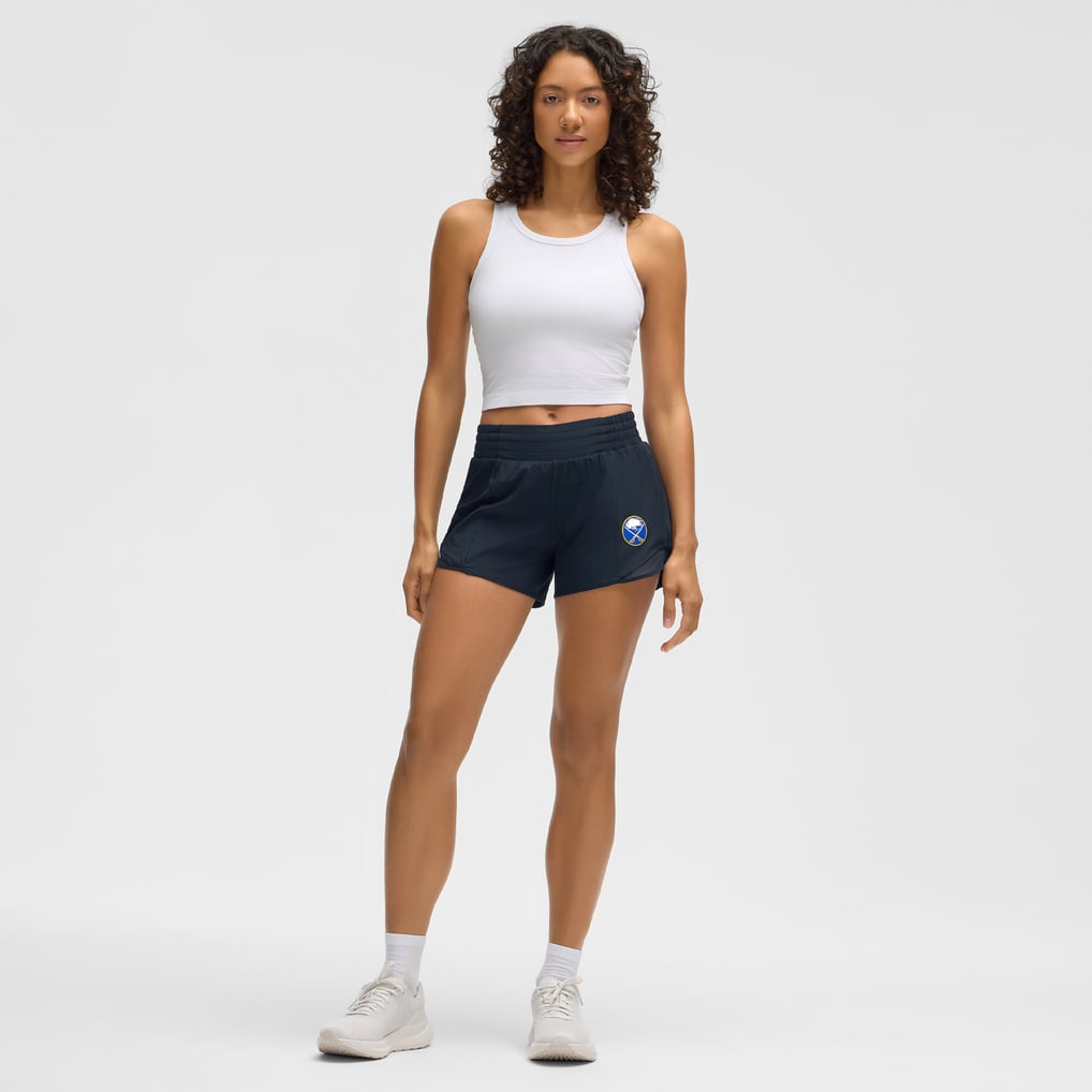 Buffalo Sabres lululemon Women's Hotty Hot High-Rise Lined Short 4" - True Navy